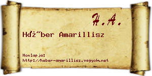 Héber Amarillisz névjegykártya